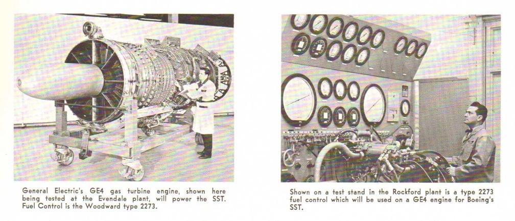 General Electric Company's type 4 gas turbine controlled by a Woodward fuel system control.